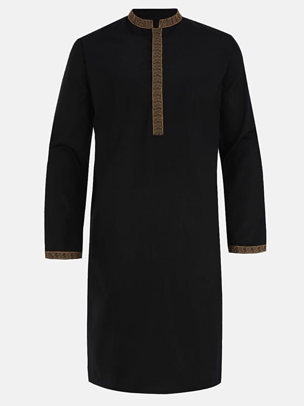Men's Embroidery Black Panjabi
