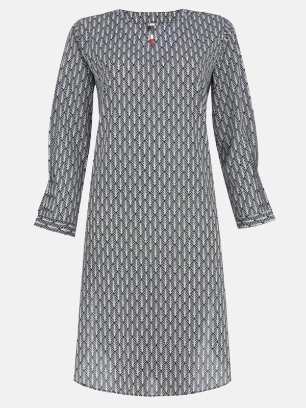 Ladies Tops Navy & White Print