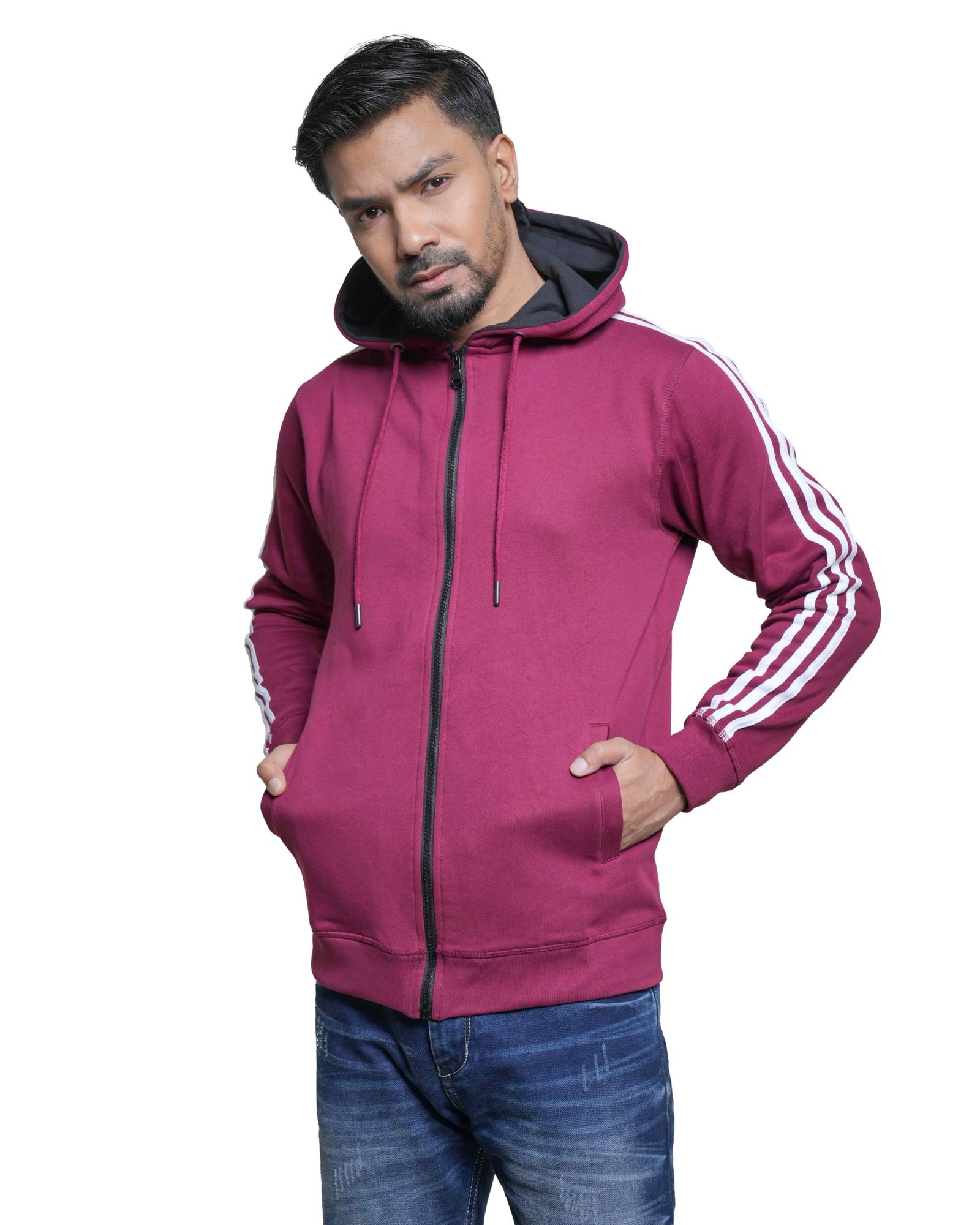 Men's Maroon Hoodie - Image 3