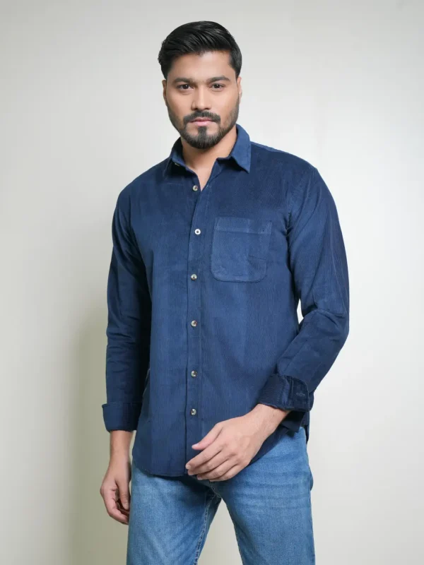 Men’s Navy Corduroy Shirt