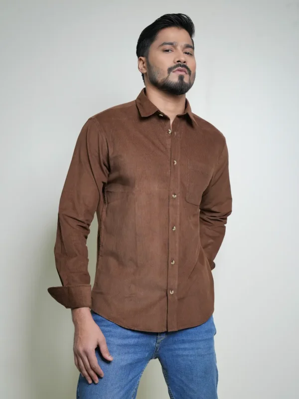 Alternative view of Men’s Brown Corduroy Shirt