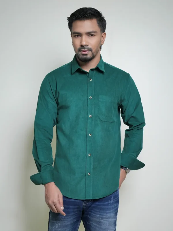 Men's Green Corduroy Shirt
