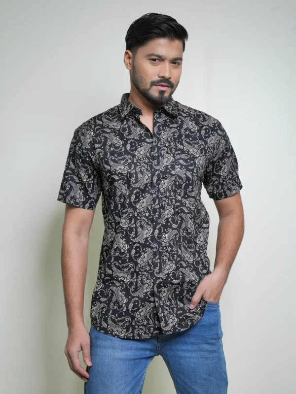 Men's Half Shirt Black