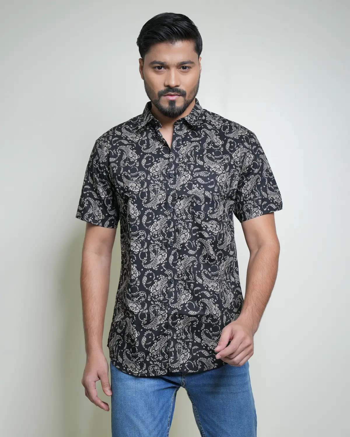 Men's Half Shirt Black - Image 5