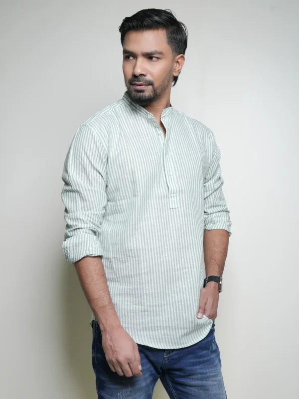 Alternative view of Men's Band Collar Shirt