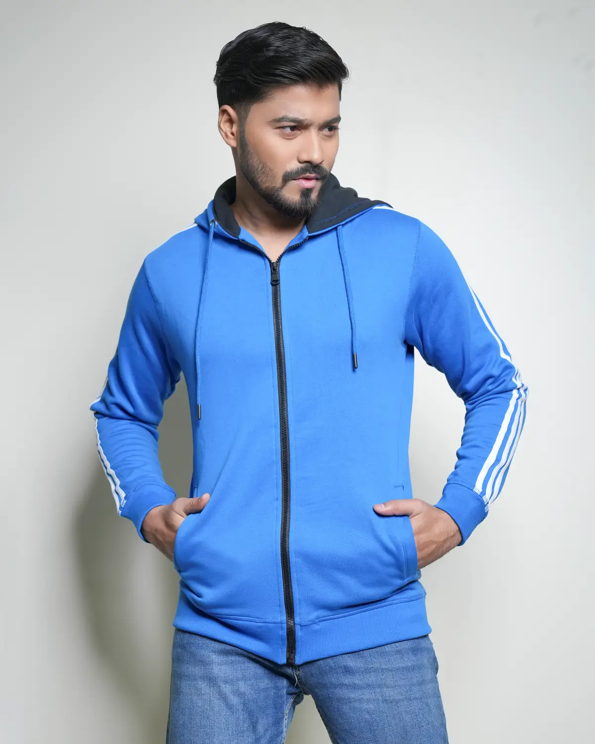 Men's Royal Blue Hoodie - Image 3