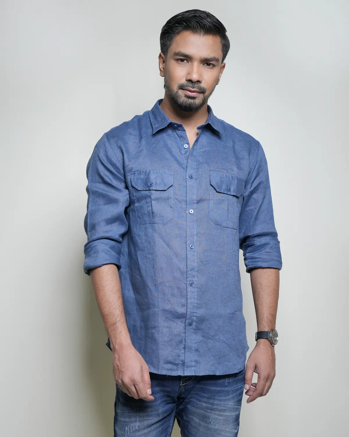 Men's Smart Shirt Royal Blue - Image 3