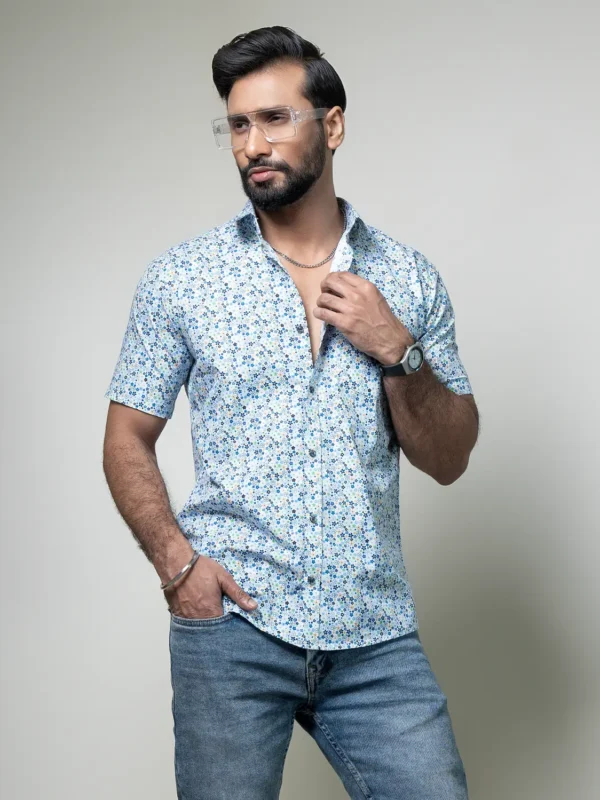 Multi Floral Half Shirt