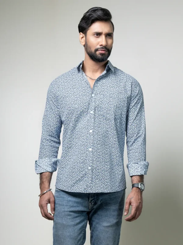 Multi Leaf Print Casual Shirt