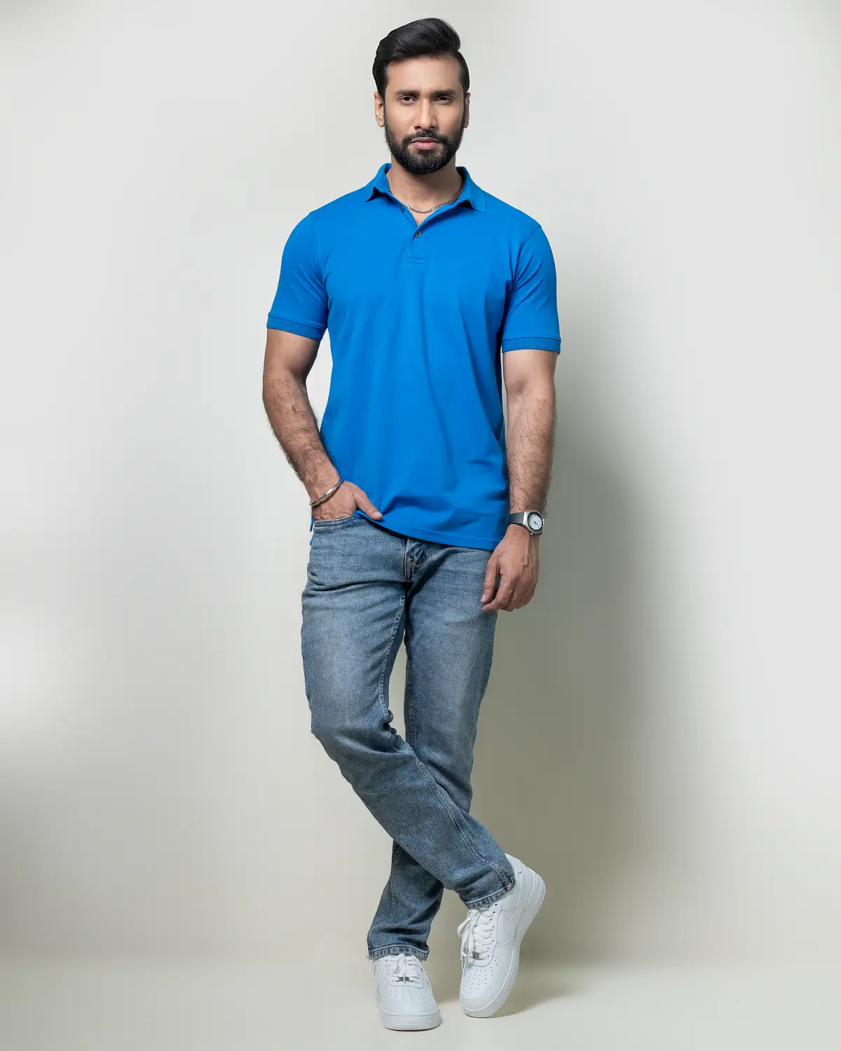 Polo Shirt Royal Blue - Image 3