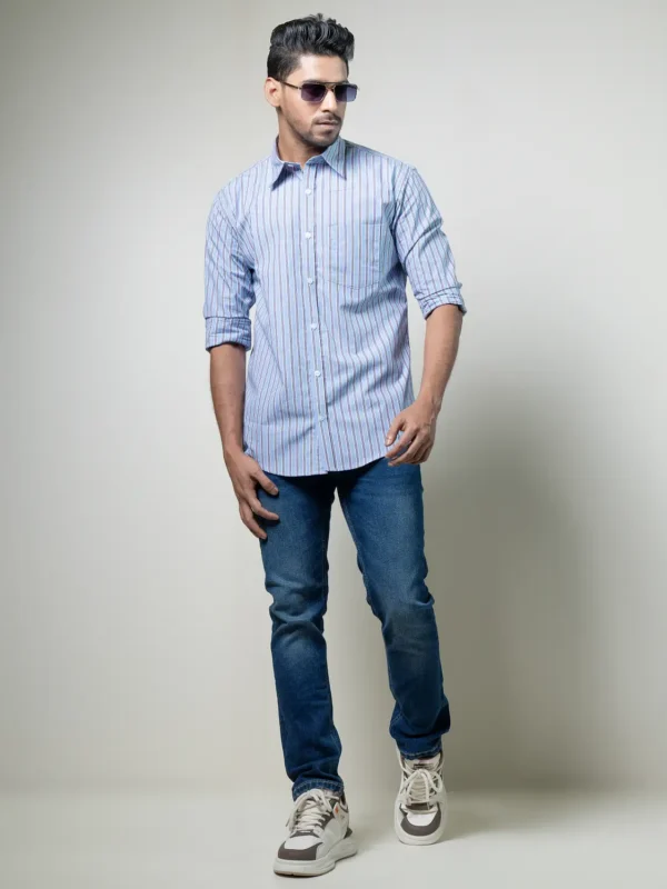 Sky Stripe Casual Shirt