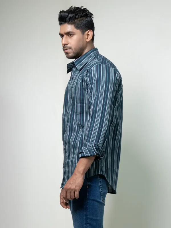 Alternative view of Black Stripe Casual Shirt