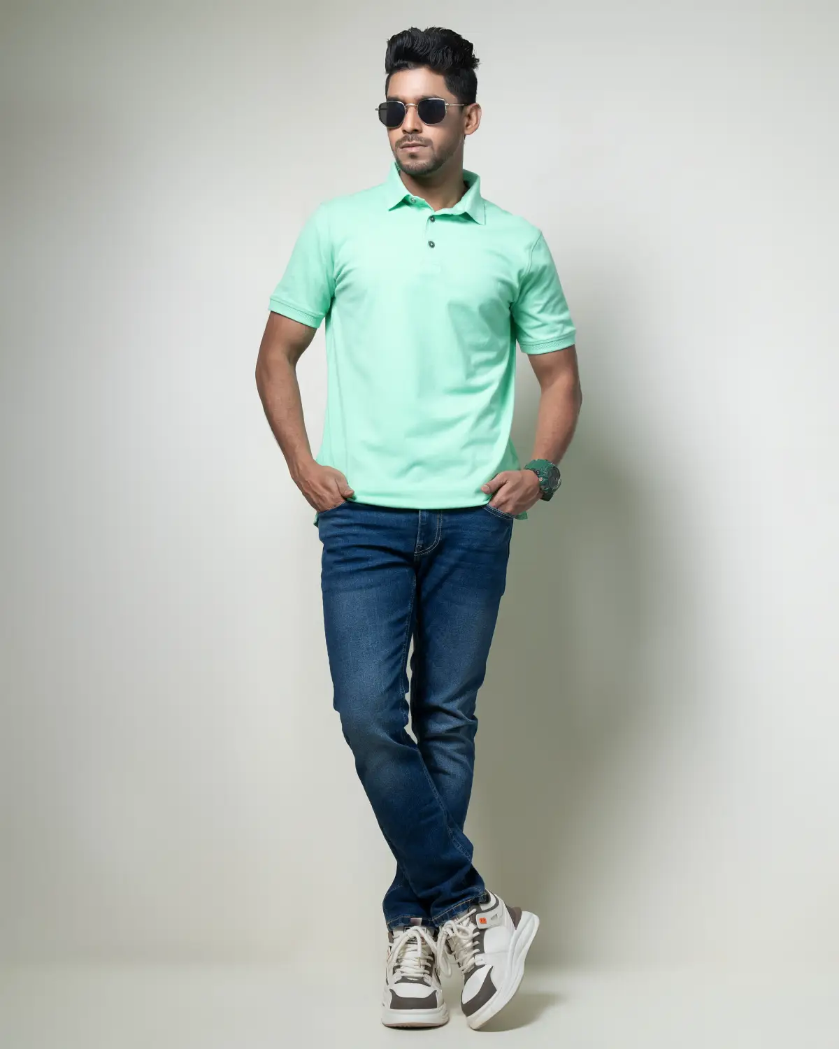 Polo Shirt Light Green - Image 3