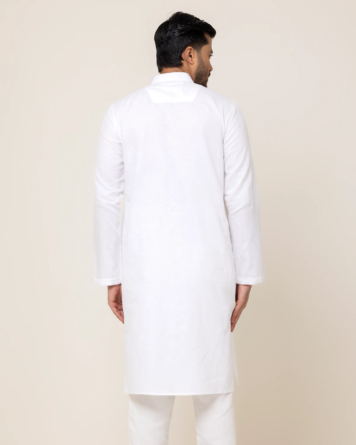 White Contrast Panjabi - Image 4