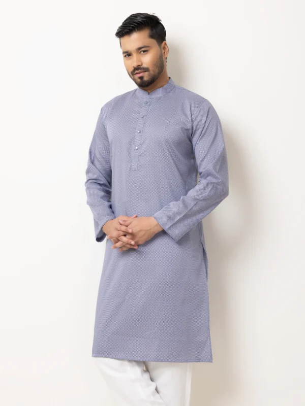 Blue & Gray Abstract Panjabi