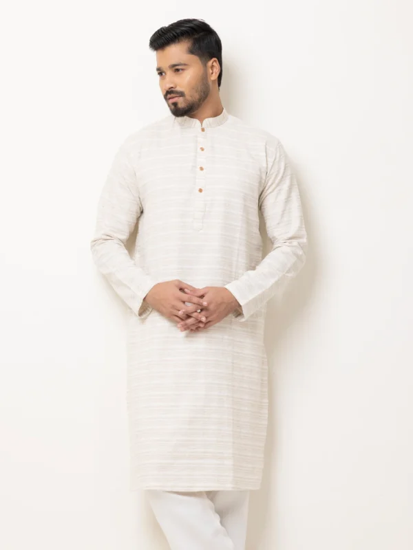 Men's Classic Light Creamy Tan Panjabi