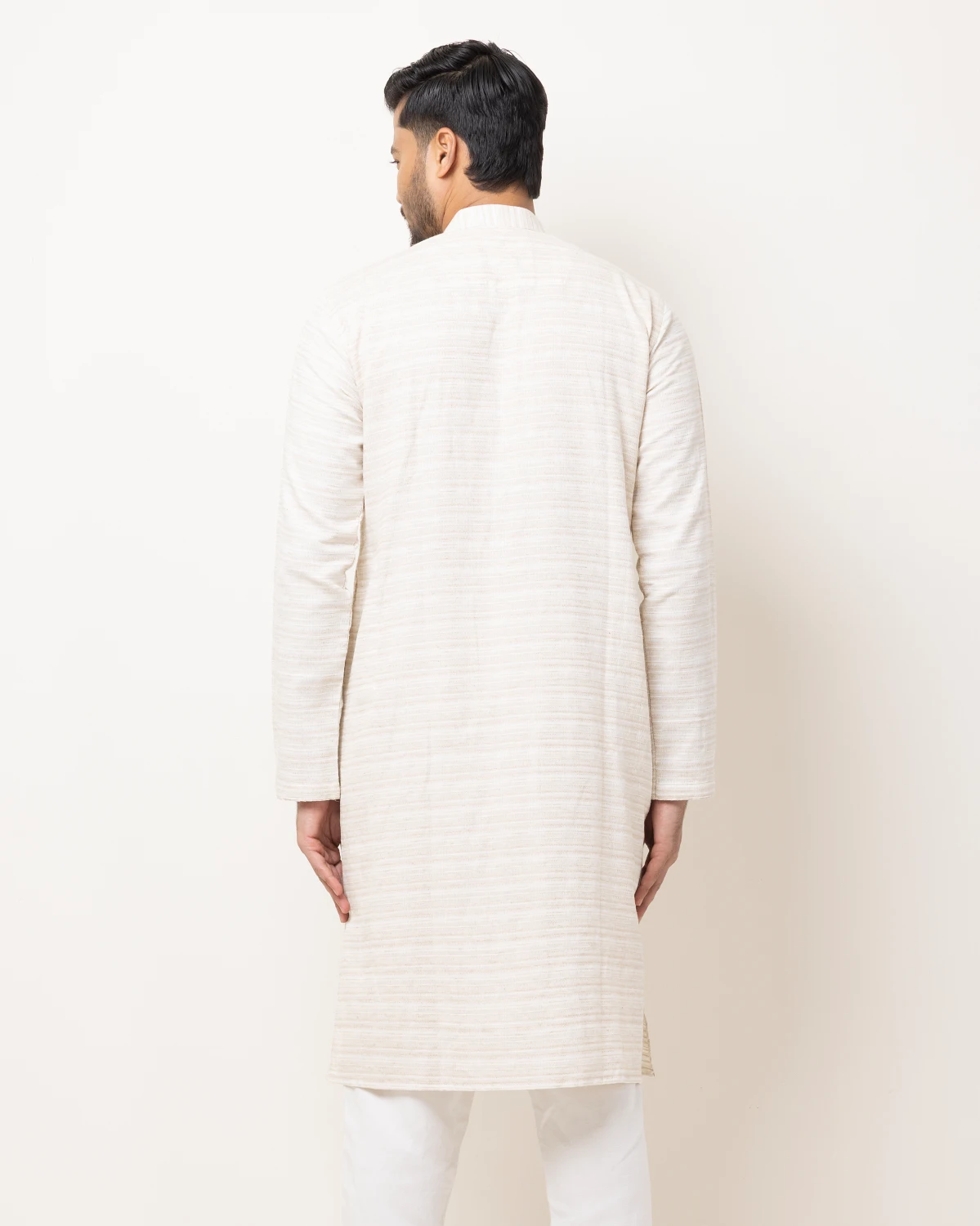 Men's Classic Light Creamy Tan Panjabi - Image 4