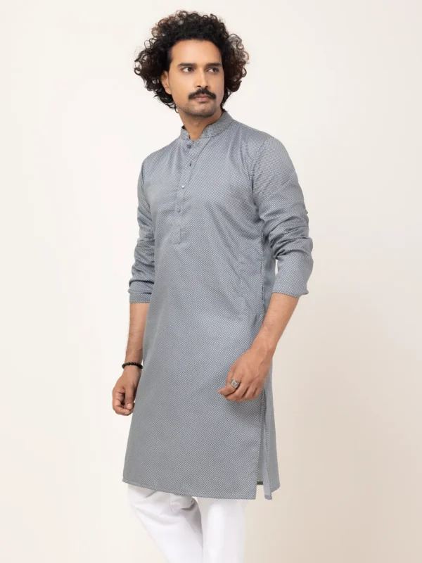 Green Abstract Print Panjabi