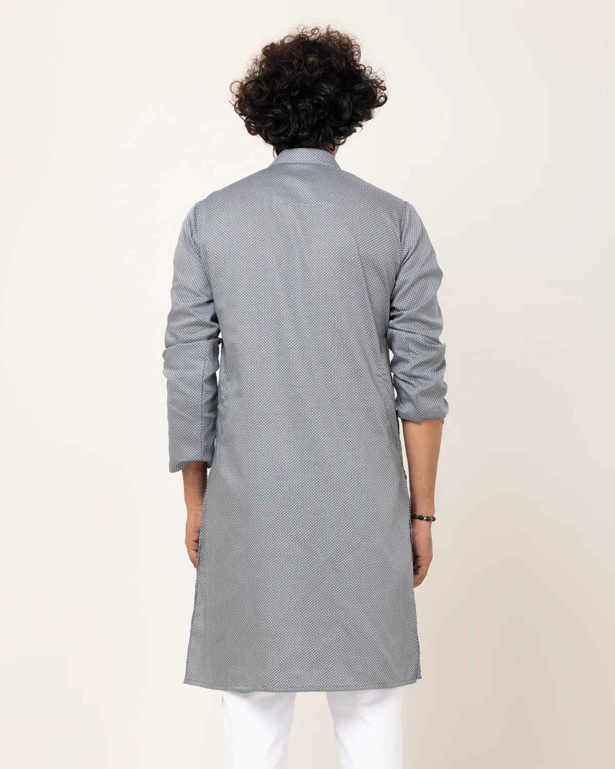 Green Abstract Print Panjabi - Image 4