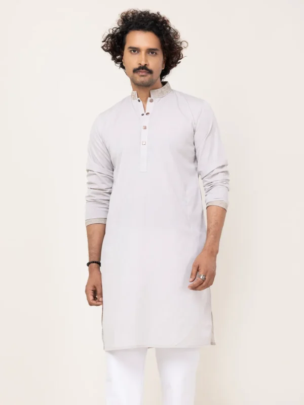 Beige Embroidery Panjabi