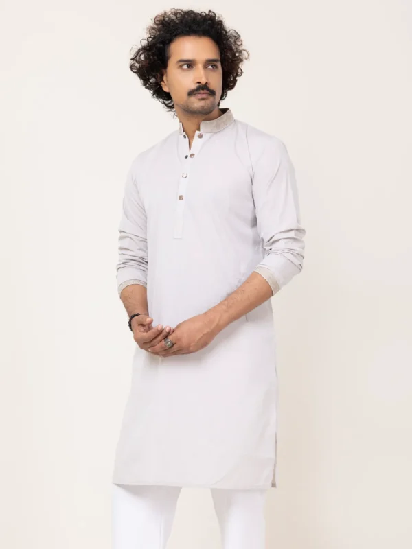 Alternative view of Beige Embroidery Panjabi