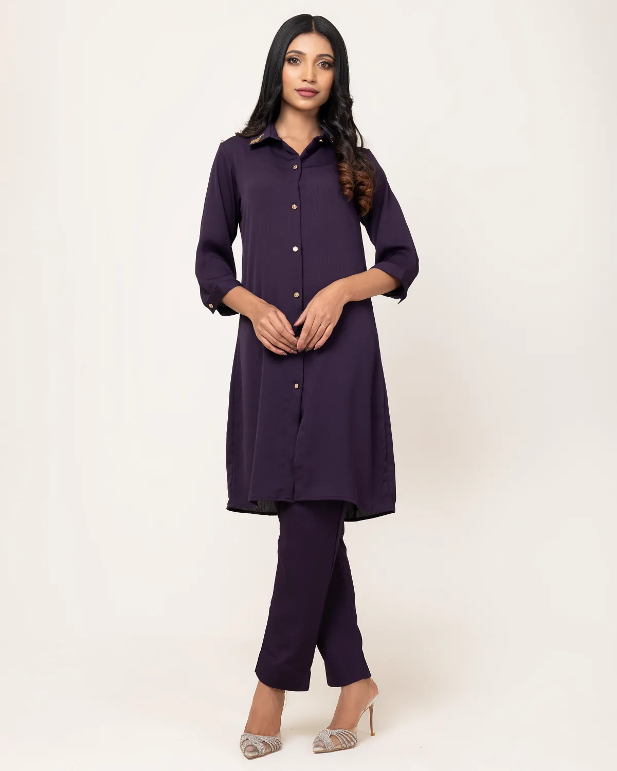 Ladies deep Majestic Karchupi Two Piece - Image 3