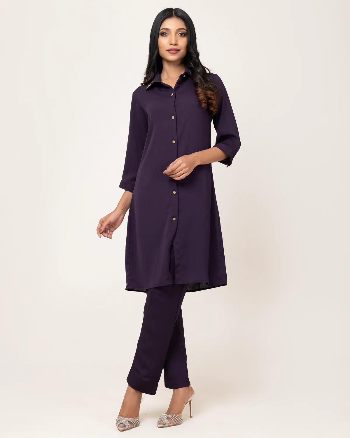 Ladies deep Majestic Karchupi Two Piece - Image 4