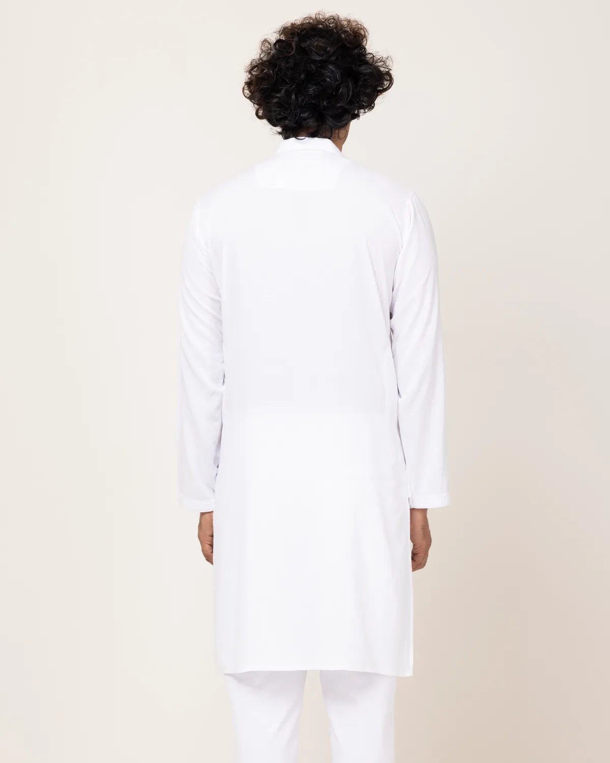 Men's Premium White Texture Panjabi - Image 4