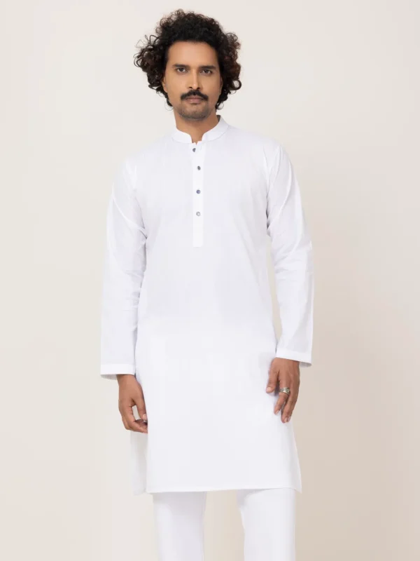 Classic White Check Panjabi