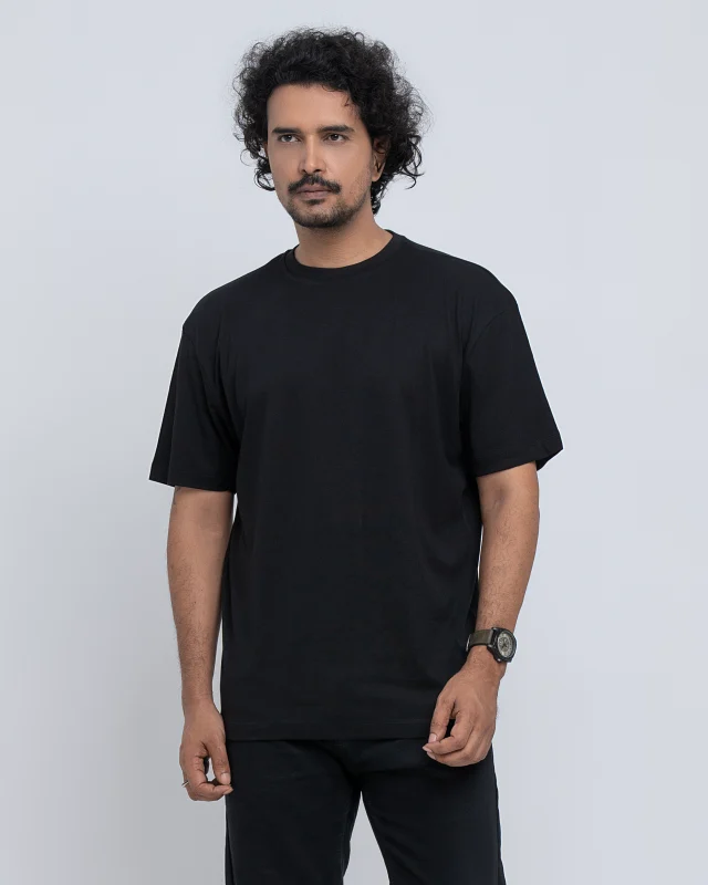 Men’s Black Drop Shoulder - Image 3