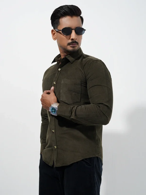 Alternative view of Men’s Olive Corduroy Shirt