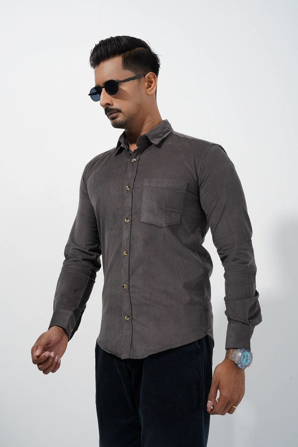 Men’s Ash Corduroy Shirt - Image 5