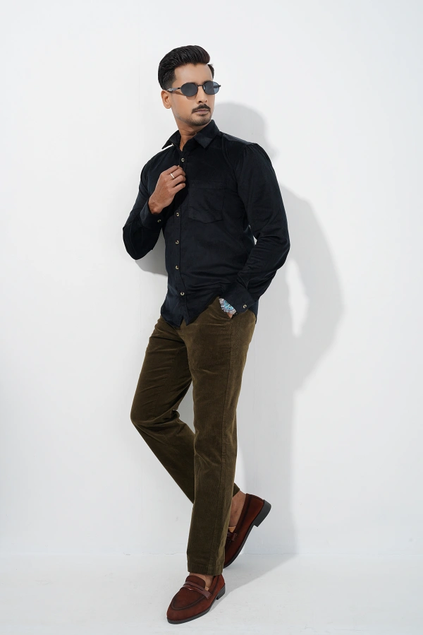 Men’s Black Corduroy Shirt - Image 5