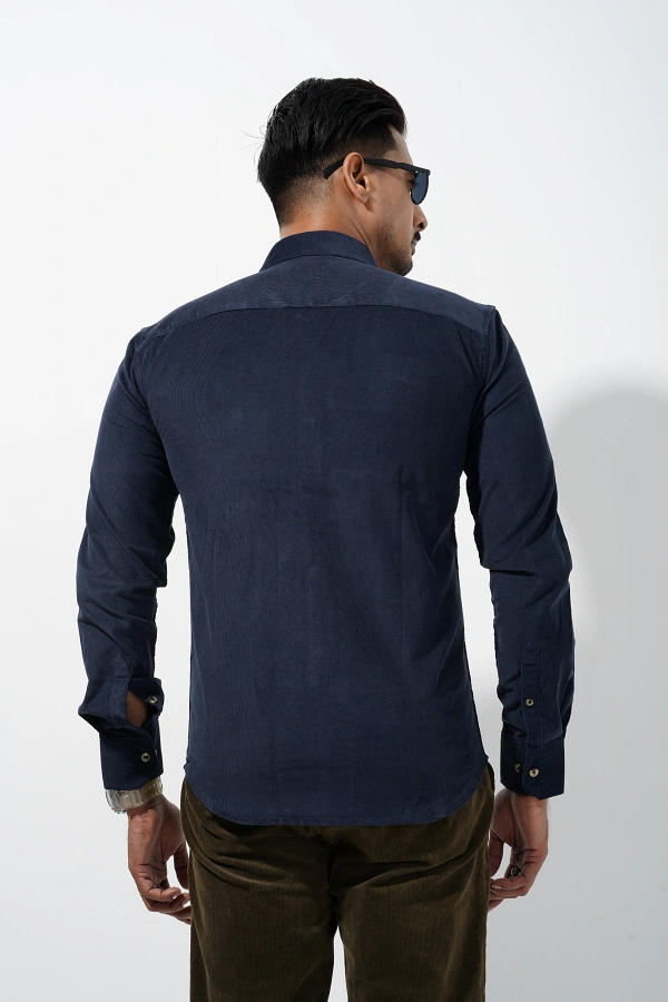 Men’s Dark Navy Corduroy Shirt - Image 6
