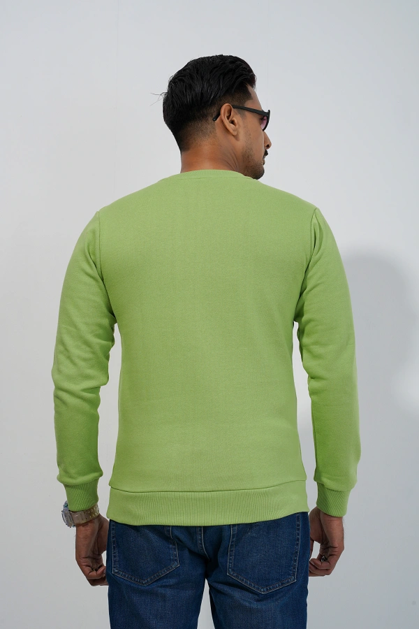 Mens Lime Green Sweat Shirt - Image 6