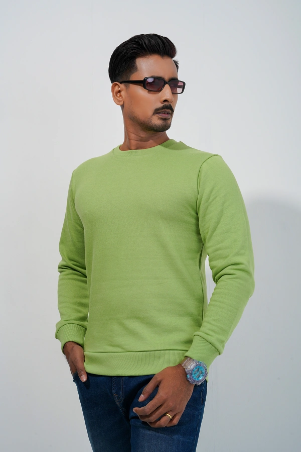 Mens Lime Green Sweat Shirt