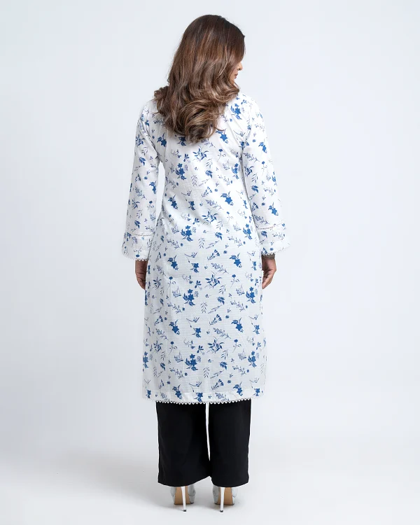 Ladies White Floral Kurti - Image 6