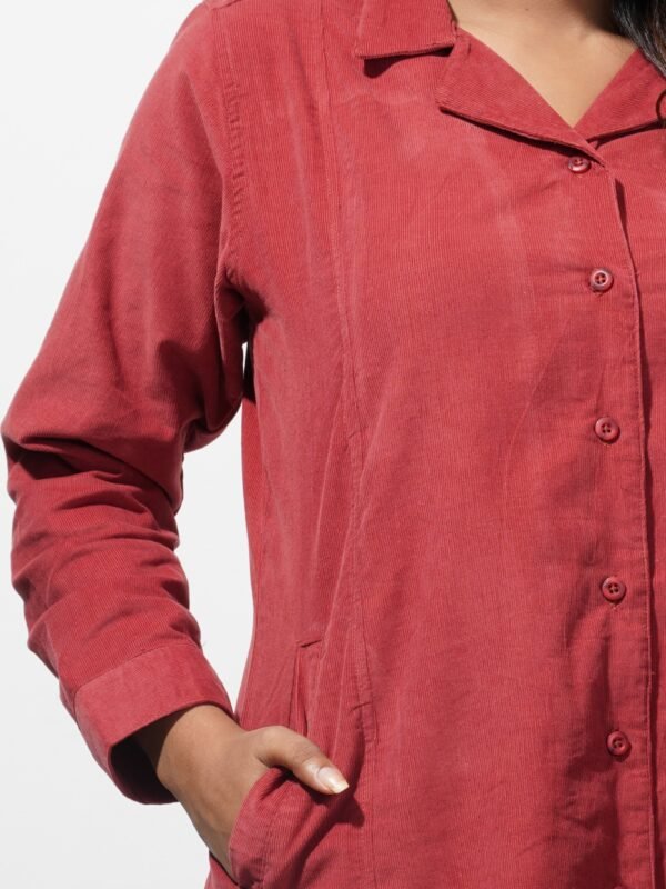 Alternative view of Ladies Rust Corduroy Overcoat