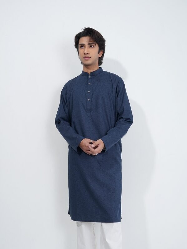 Abstract Royal Blue Panjabi