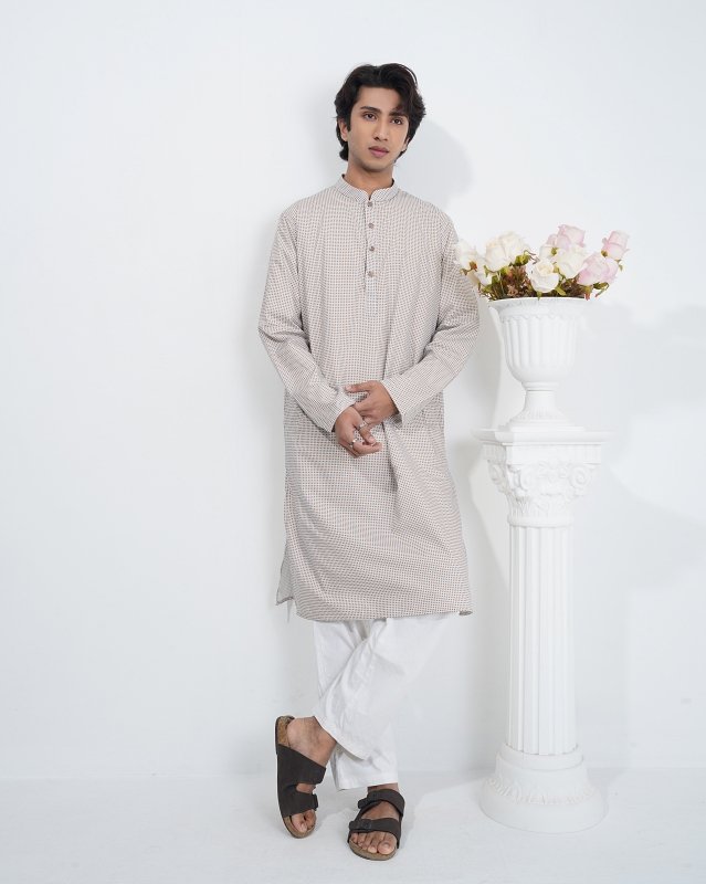 Ivory Dots Signature Panjabi - Image 3