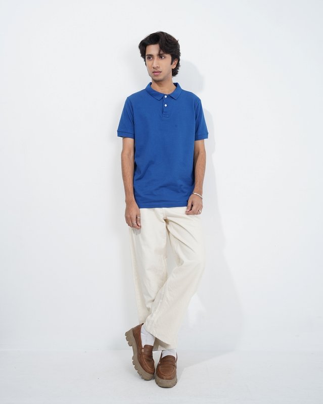 Premium Sodalite Blue Polo Shirt - Image 5