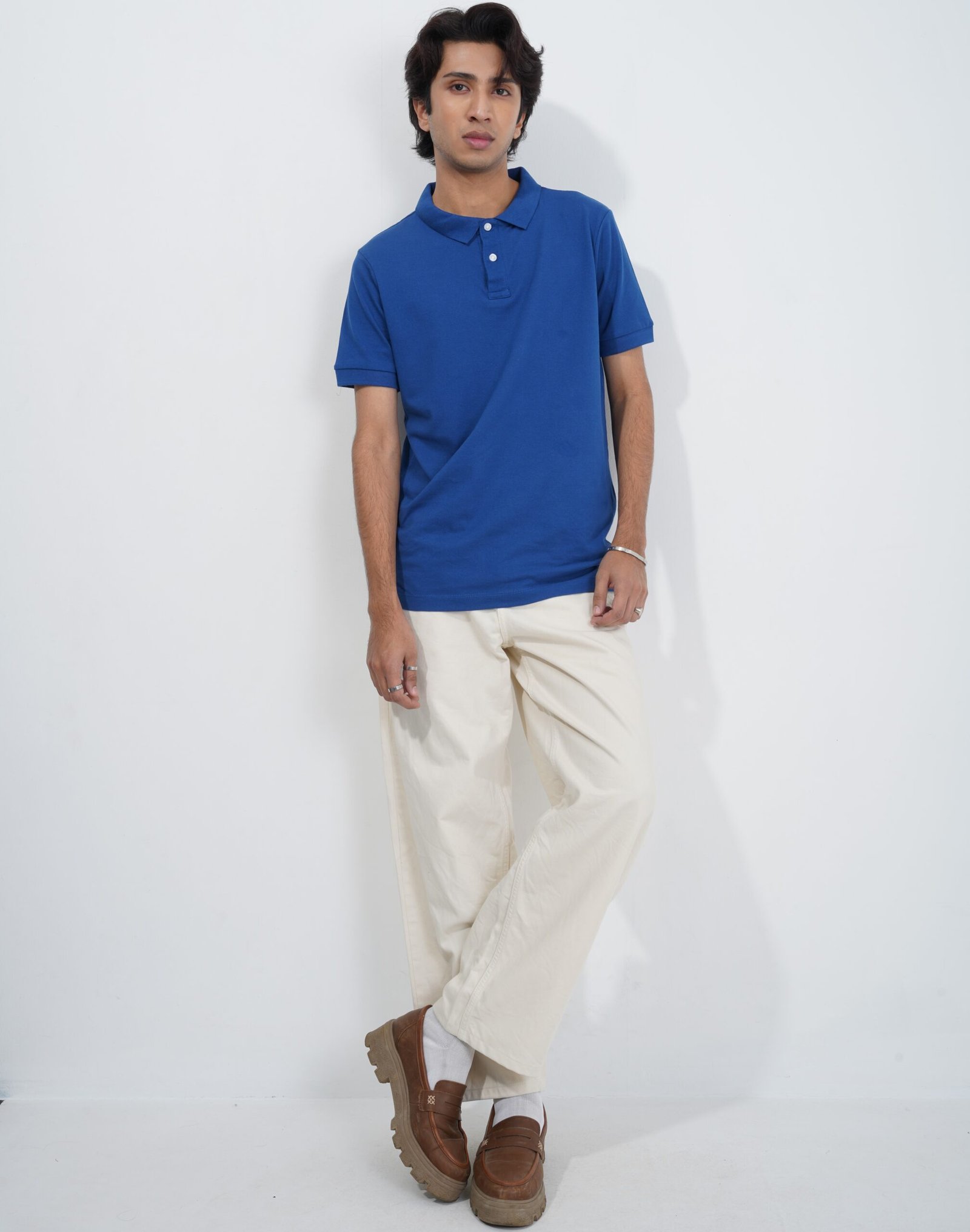 Premium Sodalite Blue Polo Shirt - Image 3