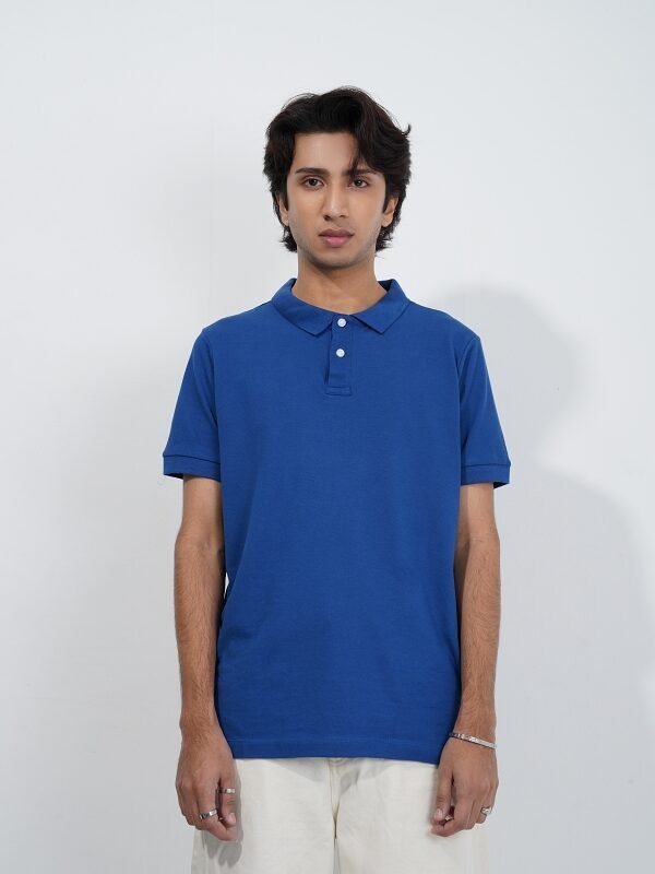 Premium Sodalite Blue Polo Shirt