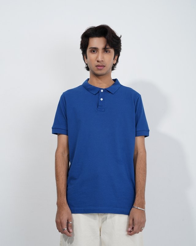 Premium Sodalite Blue Polo Shirt