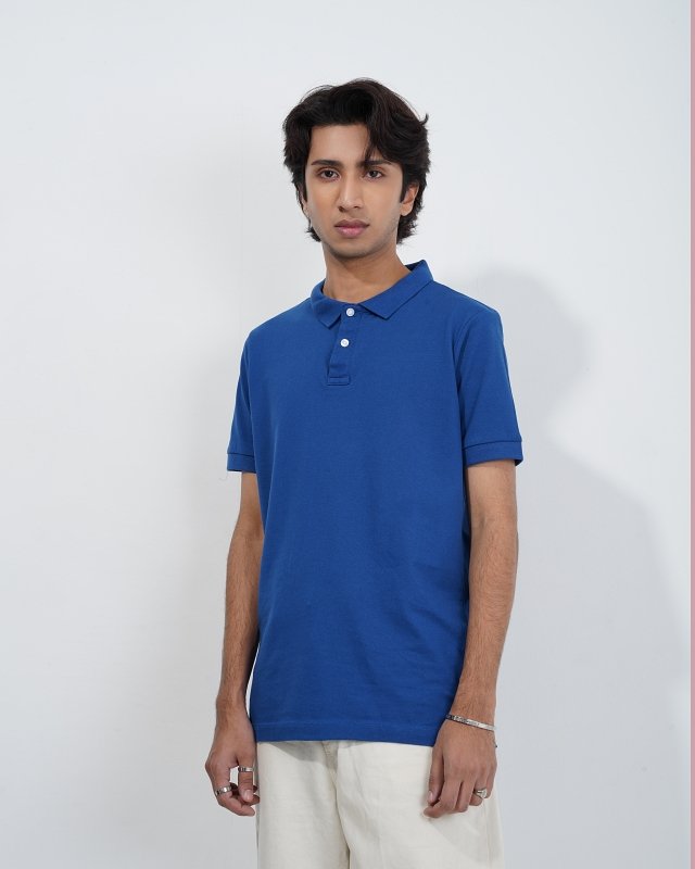 Premium Sodalite Blue Polo Shirt - Image 2