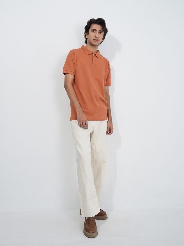 Alternative view of Rust Orange Polo Shirt