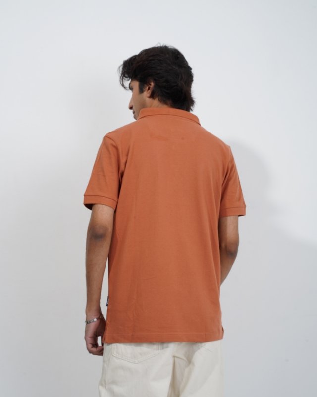 Rust Orange Polo Shirt - Image 4
