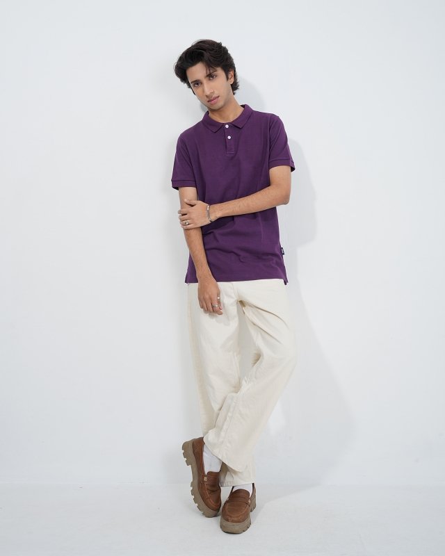 Premium Purple Pennat Polo Shirt - Image 3