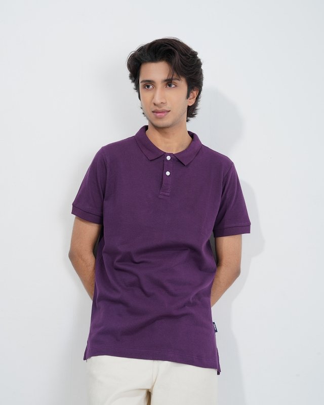 Premium Purple Pennat Polo Shirt - Image 2
