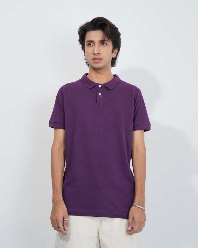 Premium Purple Pennat Polo Shirt - Image 4